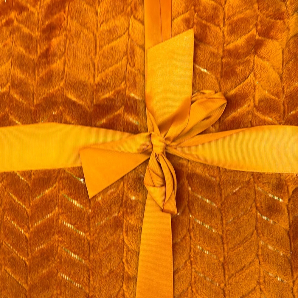 Rusty bronze orange colored Fleece Plush Blanket